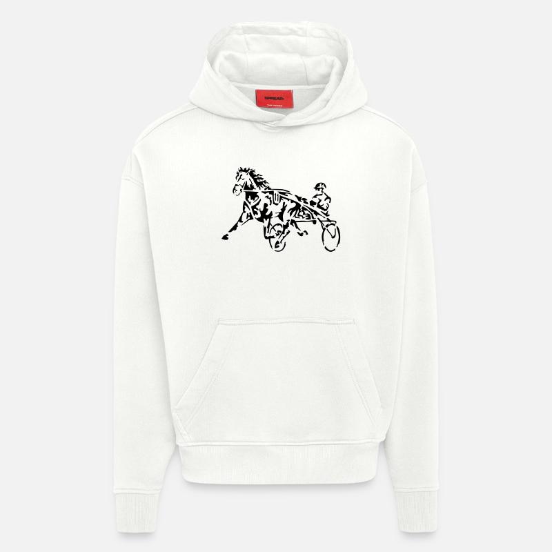 course - Sweat à capuche bio épais oversize fabriqué en UE - OFF WHITE