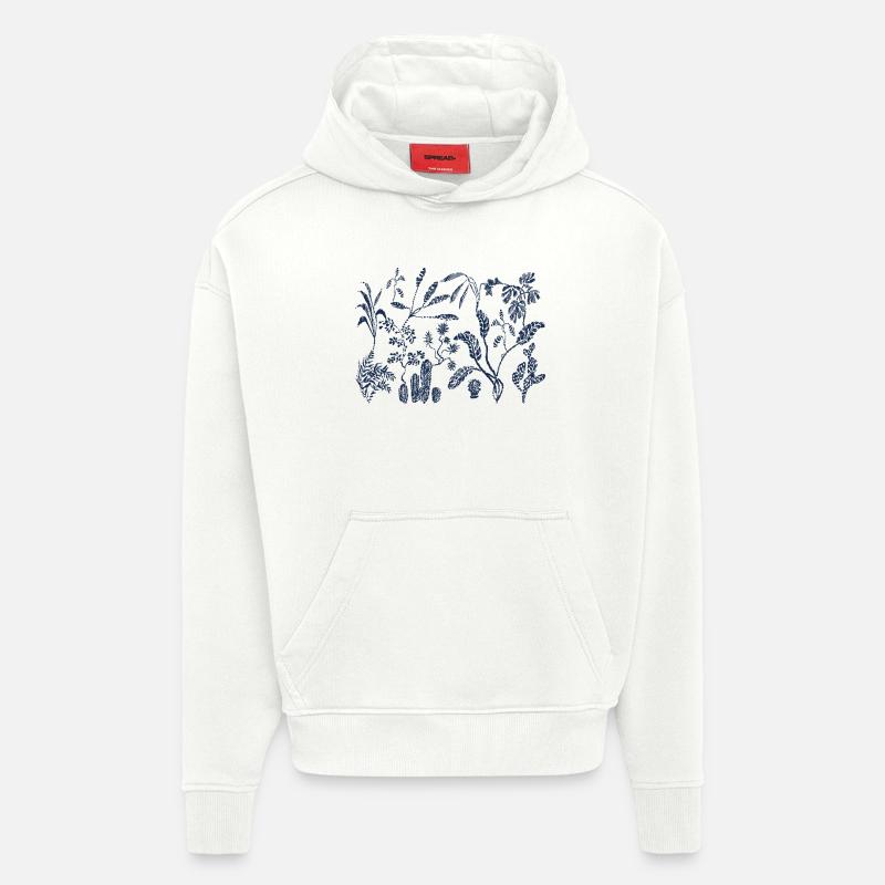 jungle - Sweat à capuche bio épais oversize fabriqué en UE - OFF WHITE