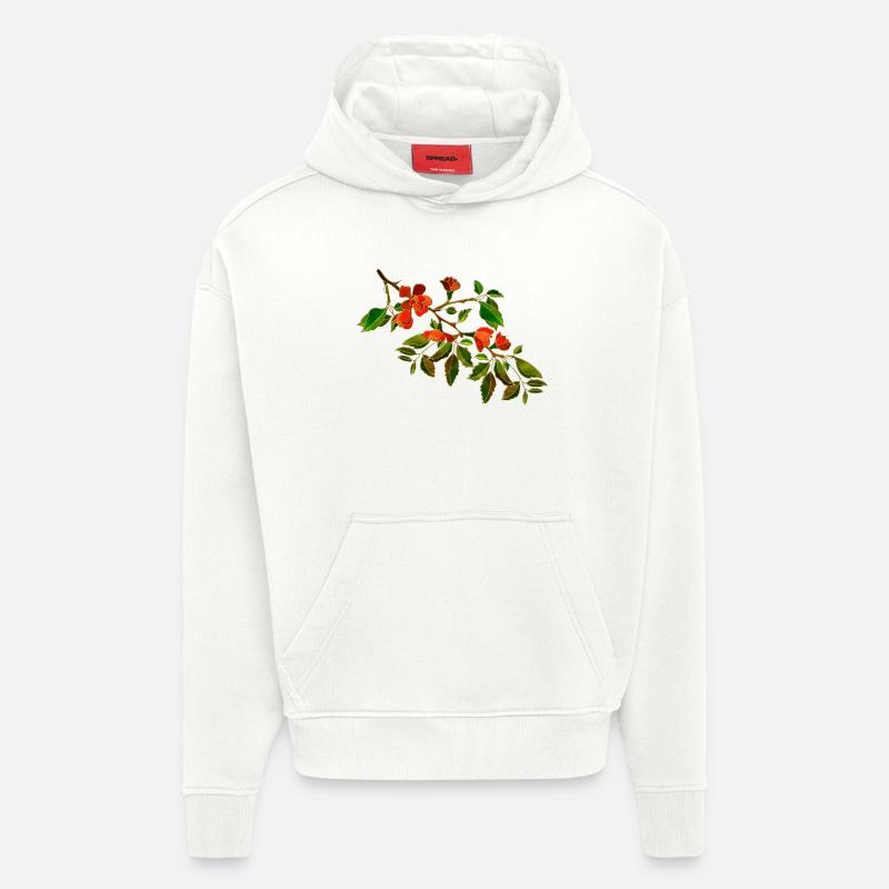Fleur - Sweat à capuche bio épais oversize fabriqué en UE - OFF WHITE