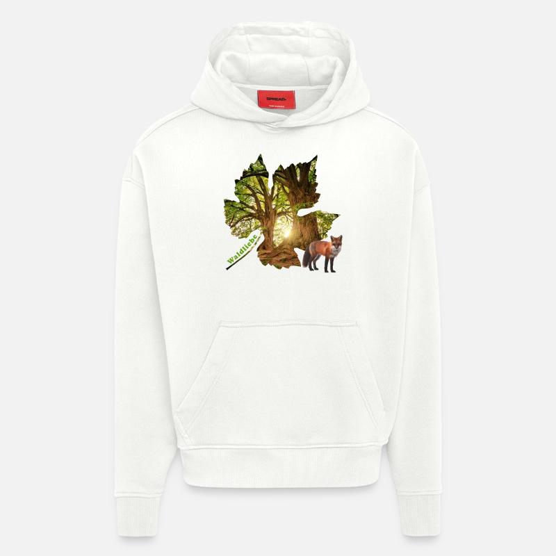 wald 48 mit fuchs - Hoodie- made by SPREAD  - OFF WHITE