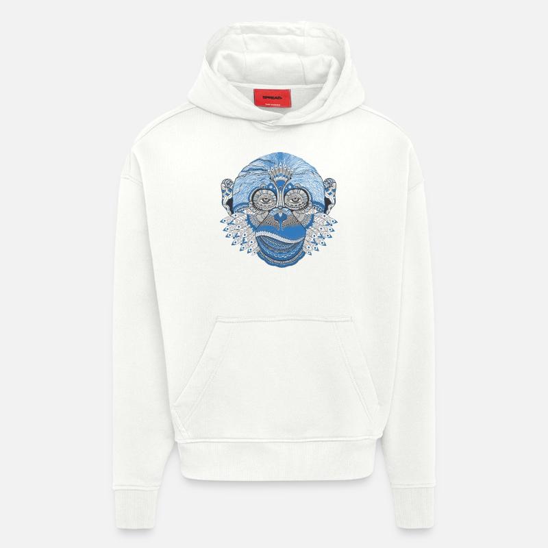 Abstrakter Affe Geschenk Geschenkidee - Hoodie- made by SPREAD  - OFF WHITE