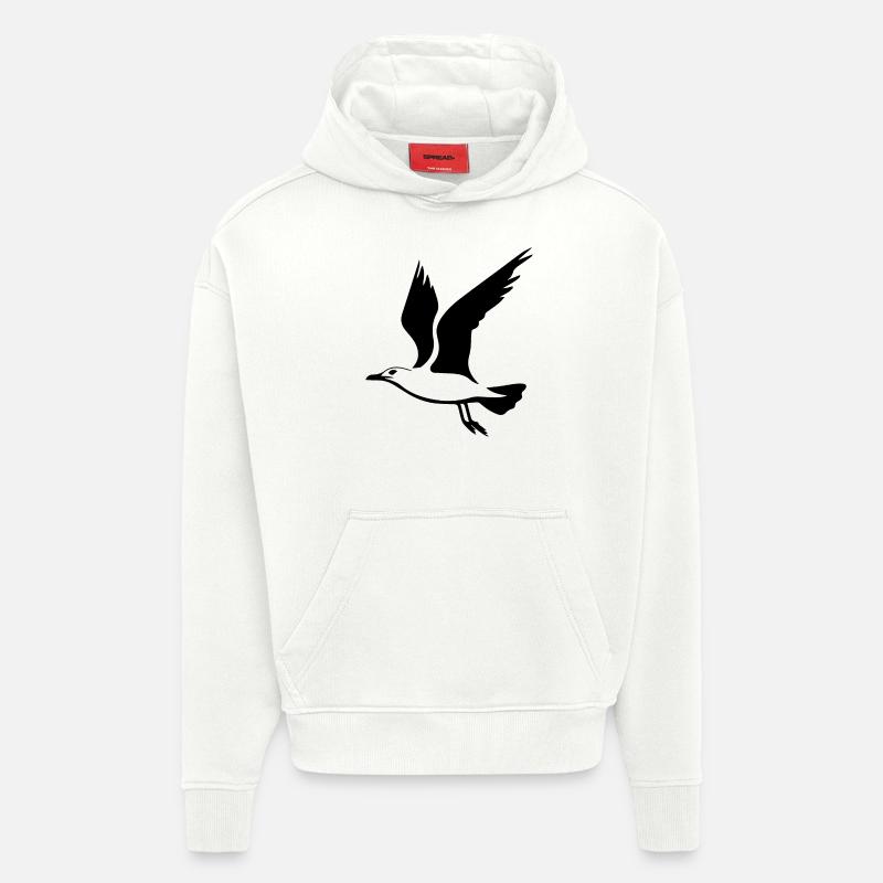 Möwe - Hoodie- made by SPREAD  - OFF WHITE