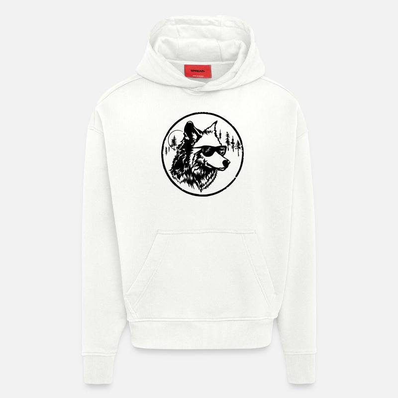 Wolf - Hoodie- made by SPREAD  - OFF WHITE