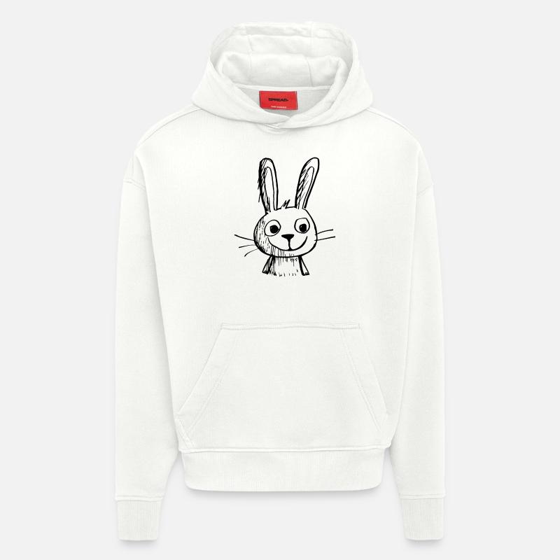 Lapin Lapin - Sweat à capuche bio épais oversize fabriqué en UE - OFF WHITE