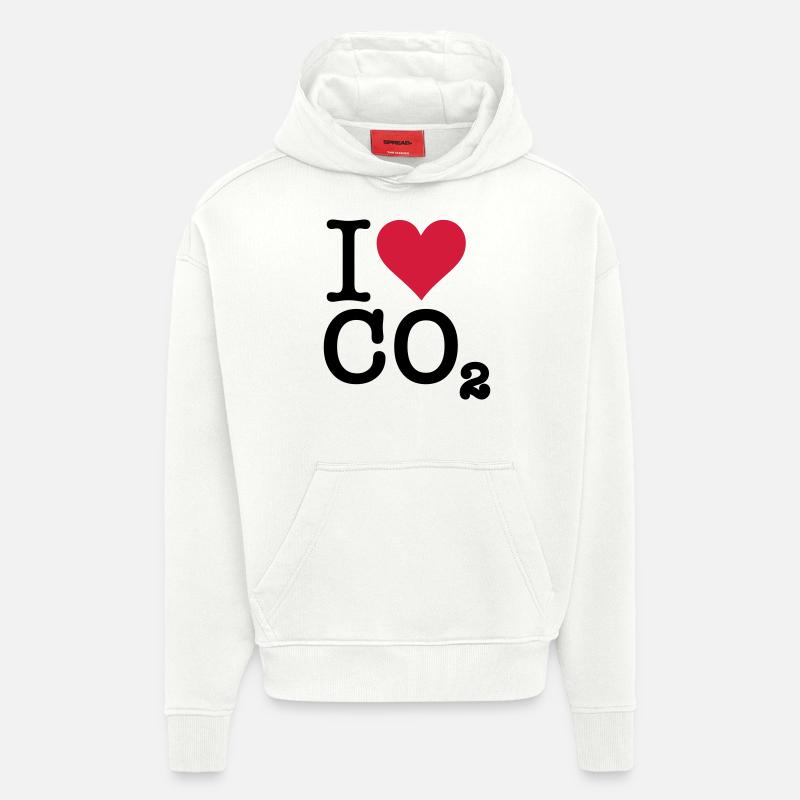 Ich liebe CO2 - Hoodie- made by SPREAD  - OFF WHITE