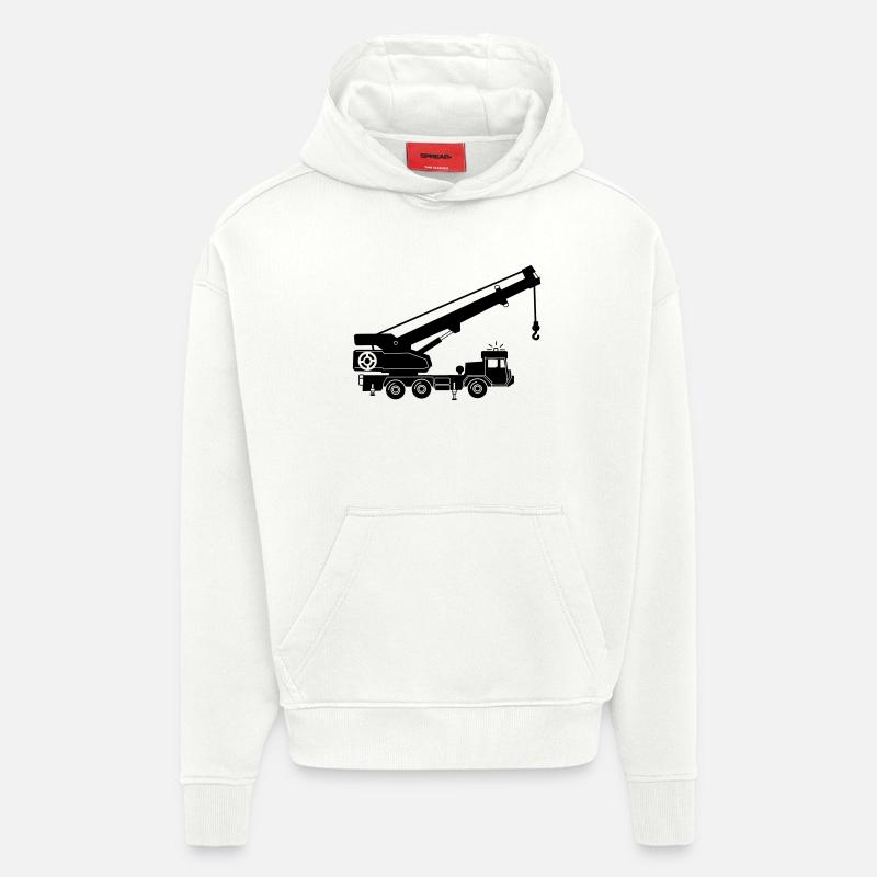Kranwagen oder Abschleppwagen - Hoodie- made by SPREAD  - OFF WHITE