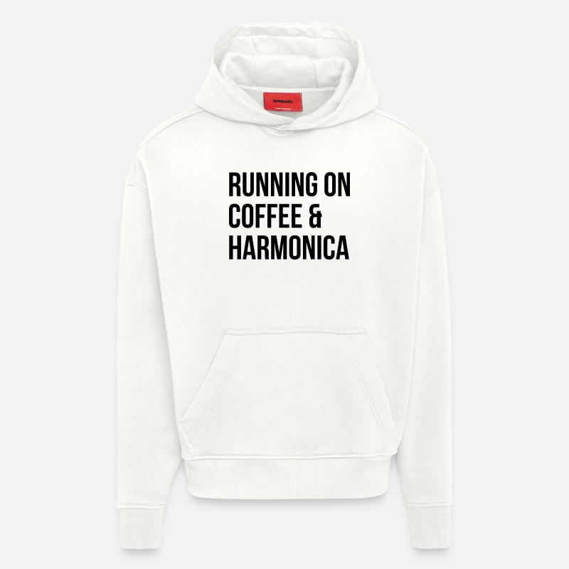 Harmonica Harmonica Harmonica - Sweat à capuche bio épais oversize fabriqué en UE - OFF WHITE