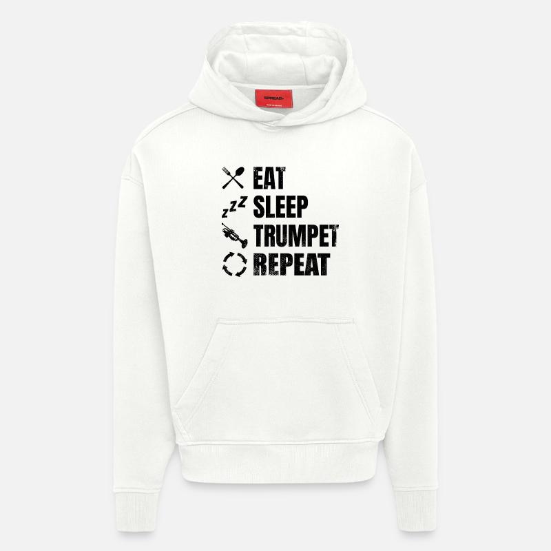 Trompeter Routine - Hoodie- made by SPREAD  - OFF WHITE