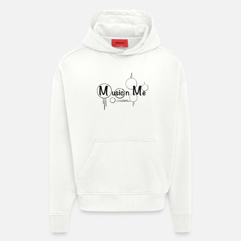 Conception musicale - Sweat à capuche bio épais oversize fabriqué en UE - OFF WHITE
