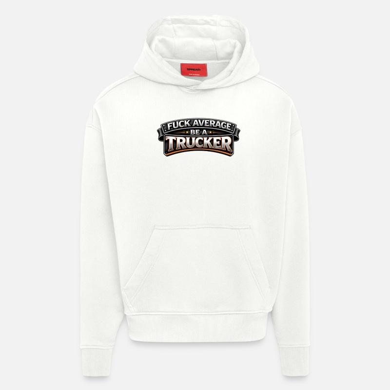 Stolzer Trucker – Leidenschaft auf der Straße - Hoodie- made by SPREAD  - OFF WHITE