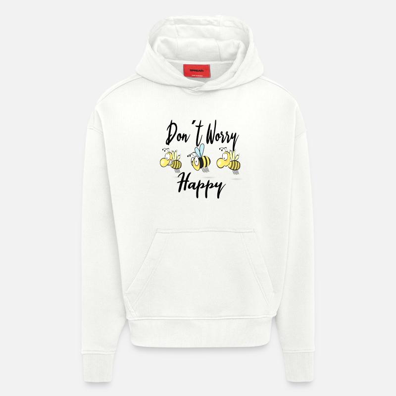 Glückliche Bienchen - Hoodie- made by SPREAD  - OFF WHITE