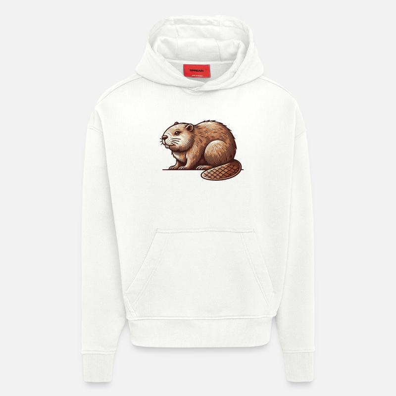 Biber - Hoodie- made by SPREAD  - OFF WHITE