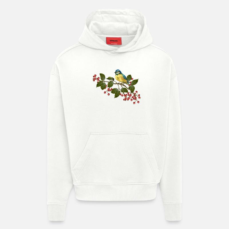 Bunter Vogel - Hoodie- made by SPREAD - OFF WHITE
