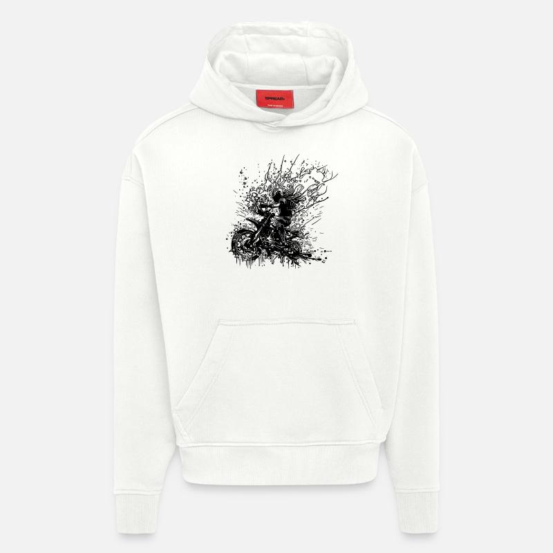 Bikerin Splash Style Geländefahrt - Hoodie- made by SPREAD  - OFF WHITE