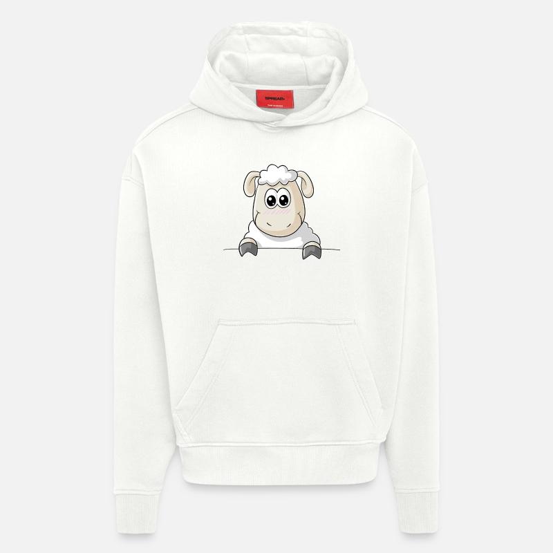 Schaf Comic - Hoodie- made by SPREAD  - OFF WHITE
