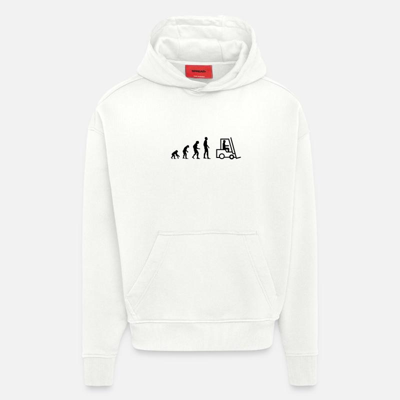 Evolution Staplerfahrer - Hoodie- made by SPREAD  - OFF WHITE