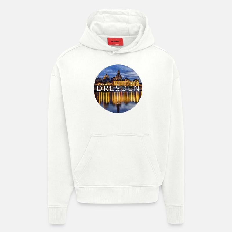 Dresde - Sweat à capuche bio épais oversize fabriqué en UE - OFF WHITE