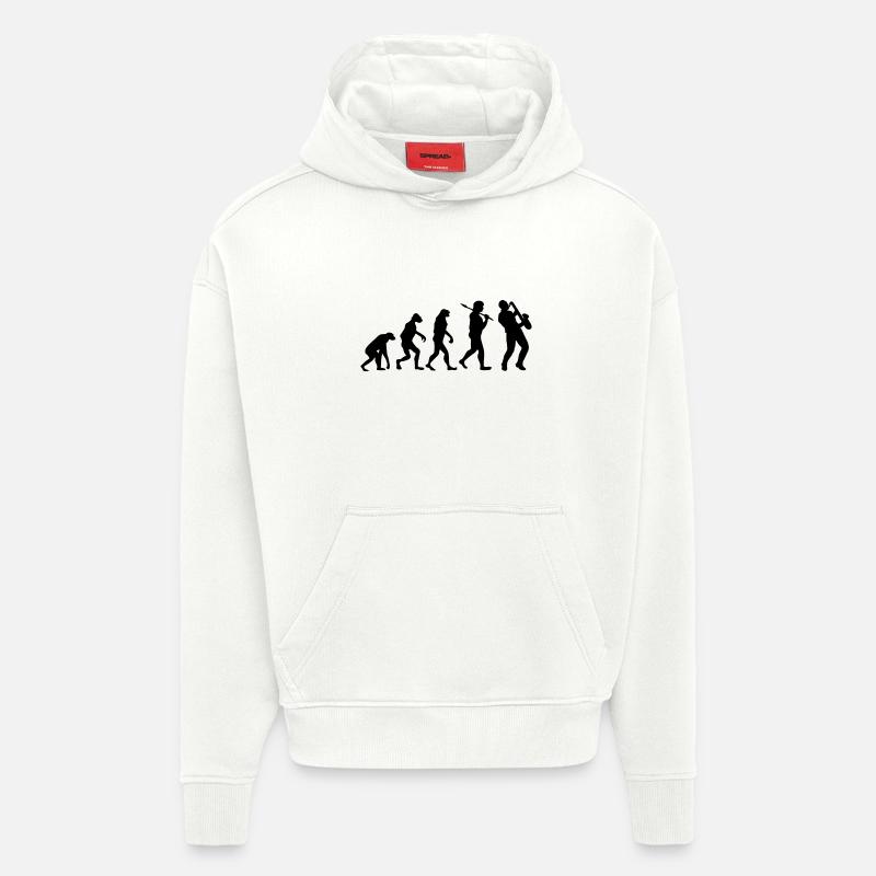Evolution Saxophon Musik Geschenk Saxophonist - Hoodie- made by SPREAD  - OFF WHITE