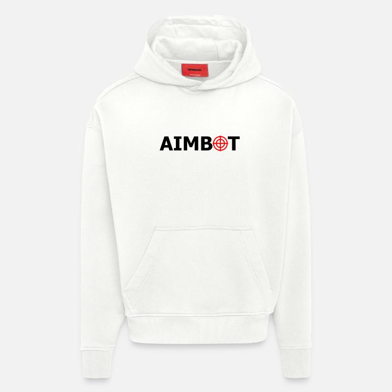 aimbot - Sweat à capuche bio épais oversize fabriqué en UE - OFF WHITE