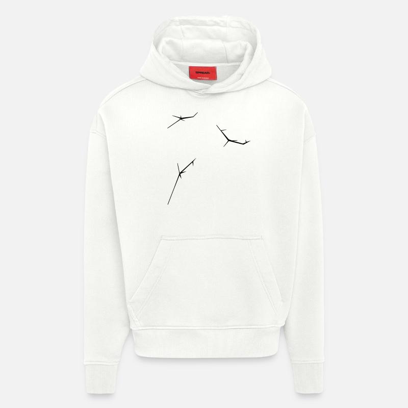 Crack - Crack - Sweat à capuche bio épais oversize fabriqué en UE - OFF WHITE