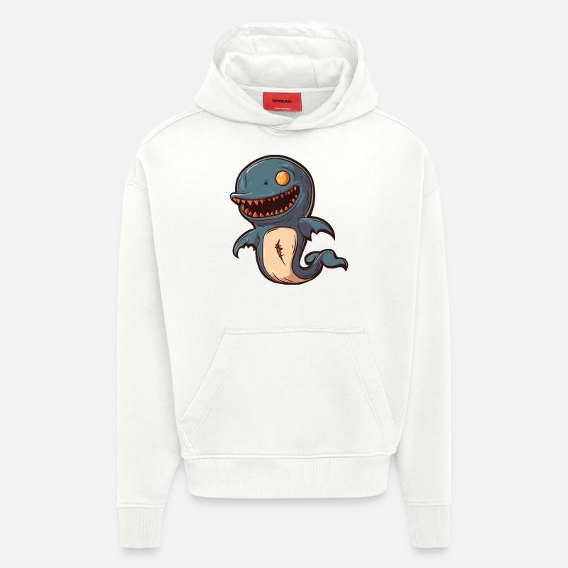 Dolphin Halloween Comic Funny - Hoodie- made by SPREAD  - OFF WHITE