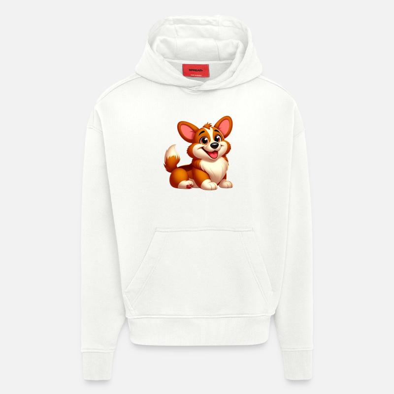 corgi - Sweat à capuche bio épais oversize fabriqué en UE - OFF WHITE