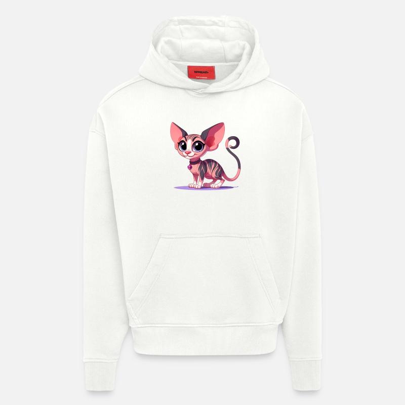sphynx - Sweat à capuche bio épais oversize fabriqué en UE - OFF WHITE