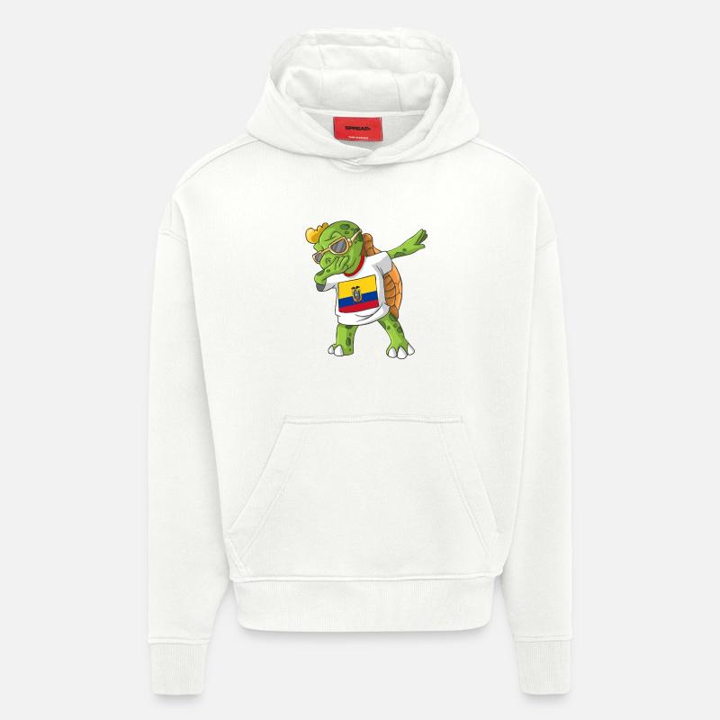 Ecuador Dabbing Schildkröte - Hoodie- made by SPREAD  - OFF WHITE