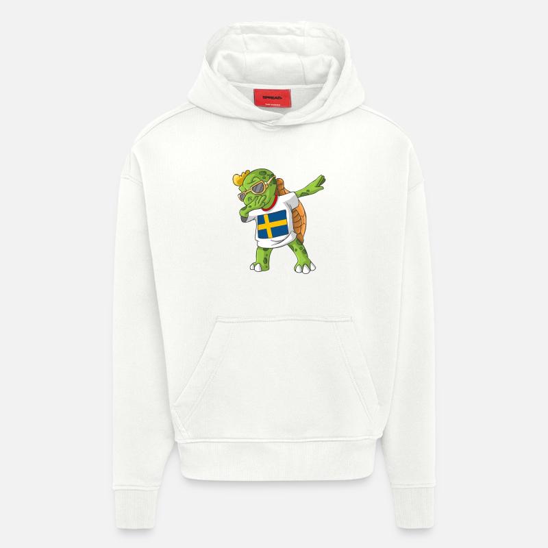 Schweden Dabbing Schildkröte - Hoodie- made by SPREAD  - OFF WHITE