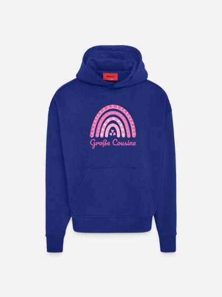 Große Cousine Boho Regenbogen - Hoodie- made by SPREAD - OFF WHITE