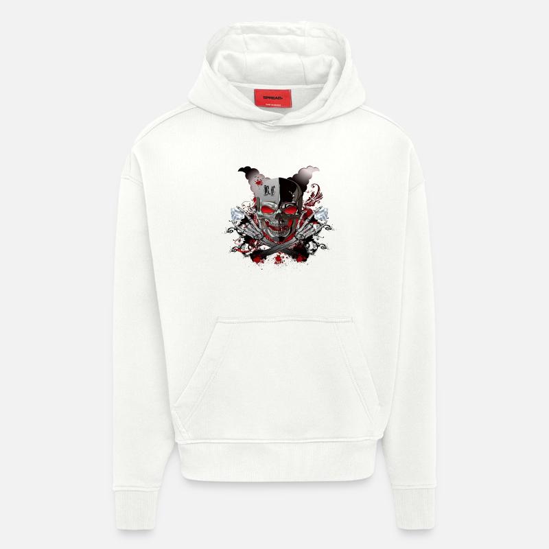 Diamanten Skull - Hoodie- made by SPREAD  - OFF WHITE