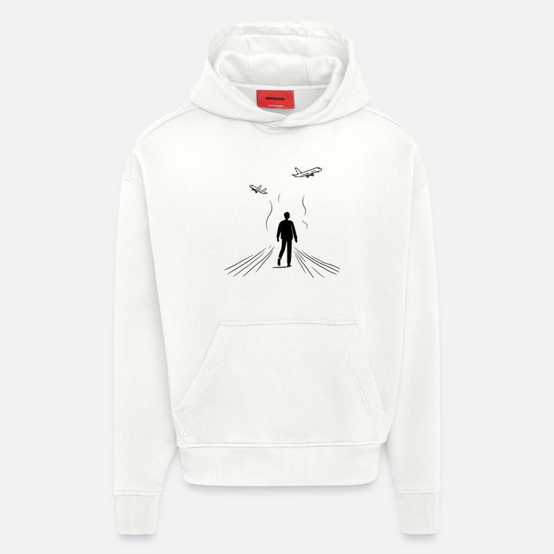 Flugzeugbeobachter - Hoodie- made by SPREAD  - OFF WHITE