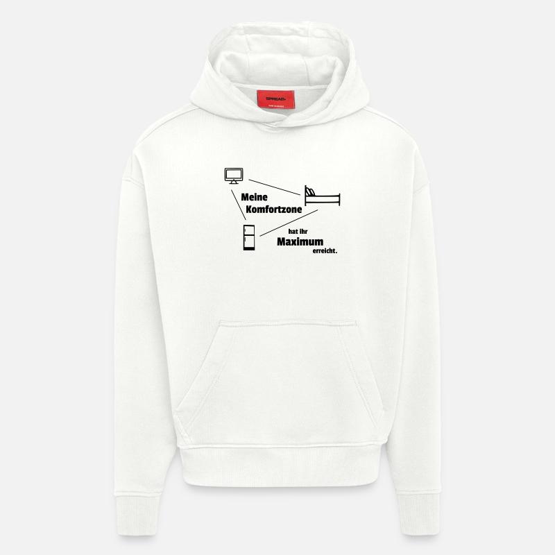 Zone de confort - Sweat à capuche bio épais oversize fabriqué en UE - OFF WHITE