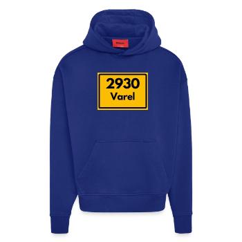 ANCIEN CODE POSTAL RÉTRO 2930 VAREL MEER & MÜHLE - Sweat à capuche bio épais oversize fabriqué en UE - OFF WHITE - Devant