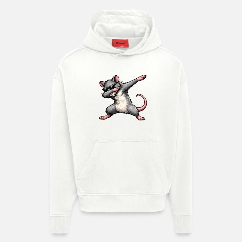 Dabbing Ratte - Hoodie- made by SPREAD  - OFF WHITE