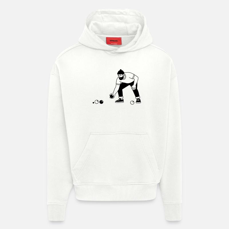 Bocce - Sweat à capuche bio épais oversize fabriqué en UE - OFF WHITE