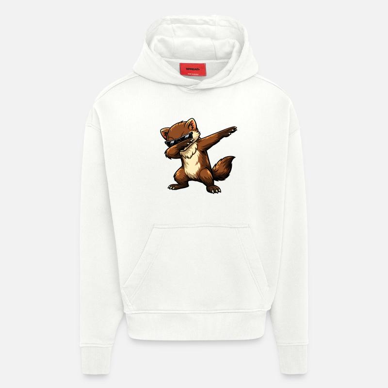 Dabbing Marten - Hoodie- made by SPREAD - OFF WHITE
