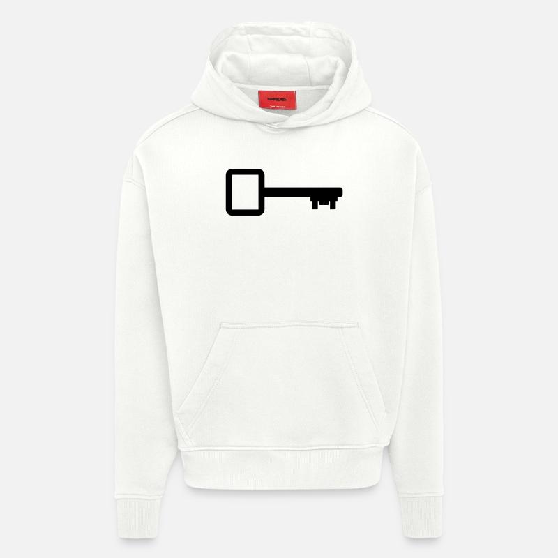 Clé de la maison - Sweat à capuche bio épais oversize fabriqué en UE - OFF WHITE