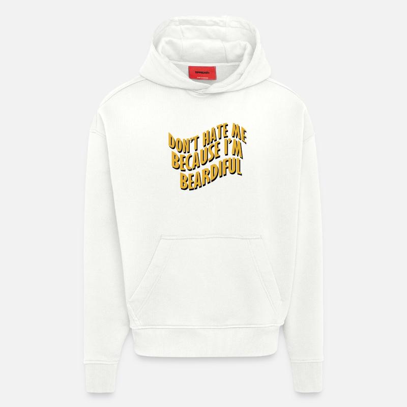 cadeau Bart Barträger Echtermann Poilu - Sweat à capuche bio épais oversize fabriqué en UE - OFF WHITE