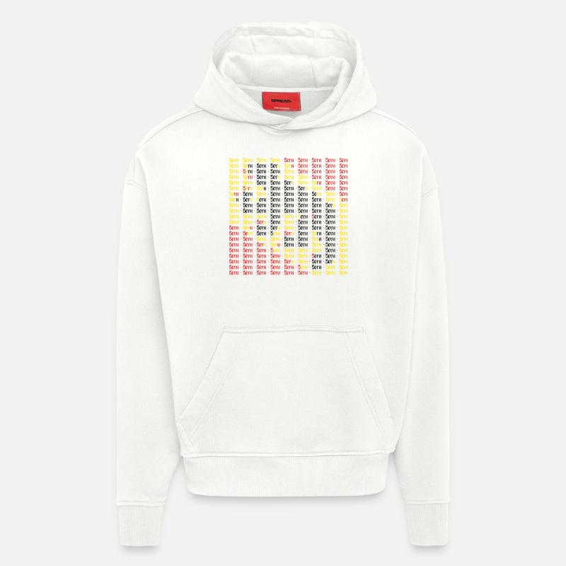 Le blason de Bern - Sweat à capuche bio épais oversize fabriqué en UE - OFF WHITE