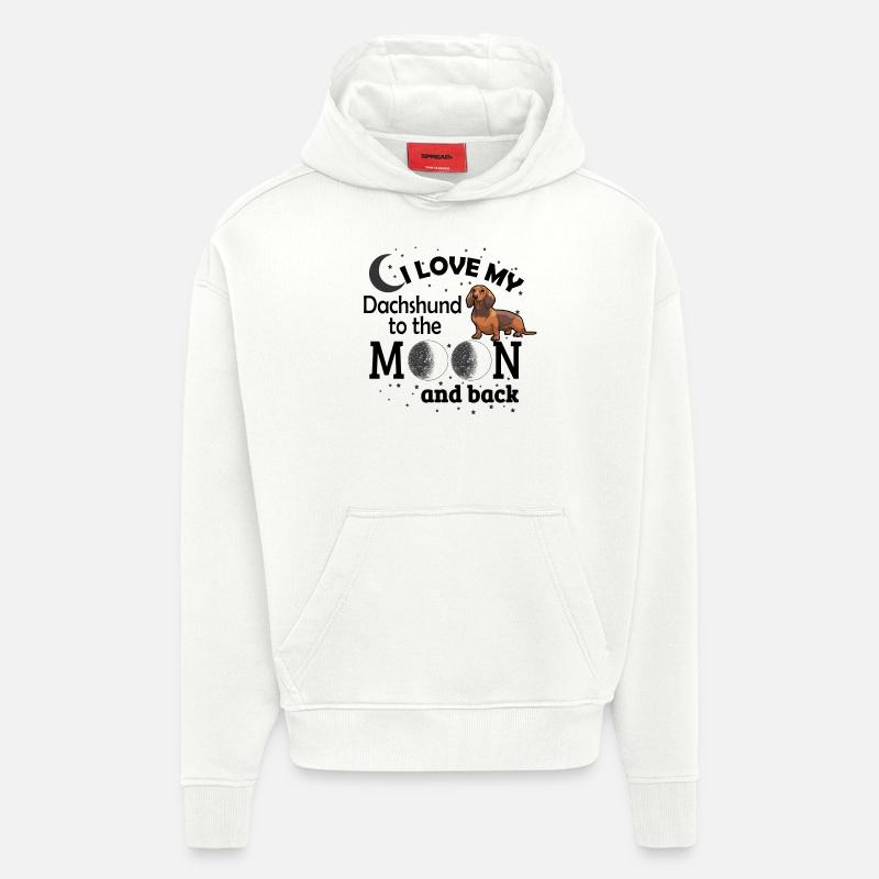 teckel - Sweat à capuche bio épais oversize fabriqué en UE - OFF WHITE