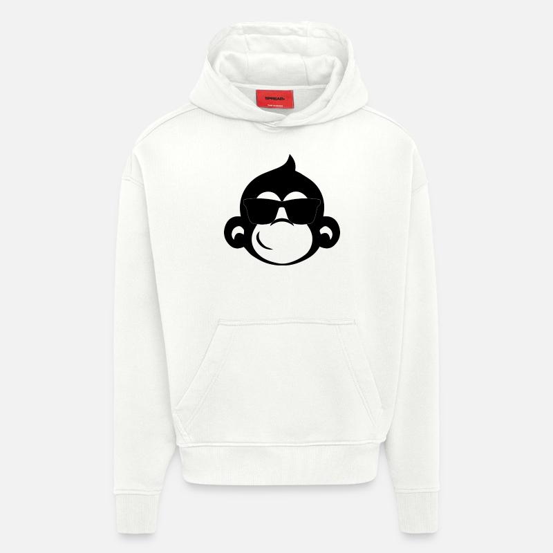 Singe cool - Sweat à capuche bio épais oversize fabriqué en UE - OFF WHITE