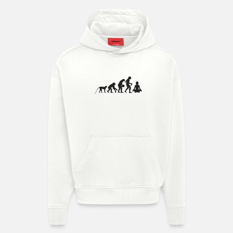 Evolution Yoga - Sweat à capuche bio épais oversize fabriqué en UE - OFF WHITE