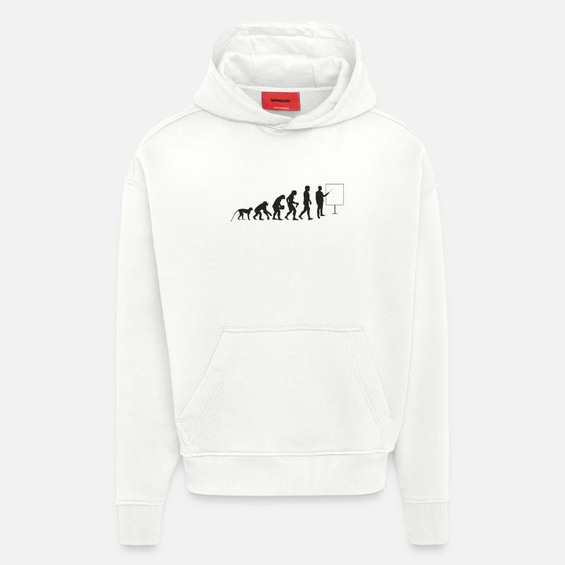 Lehrer Evolution - Hoodie- made by SPREAD  - OFF WHITE