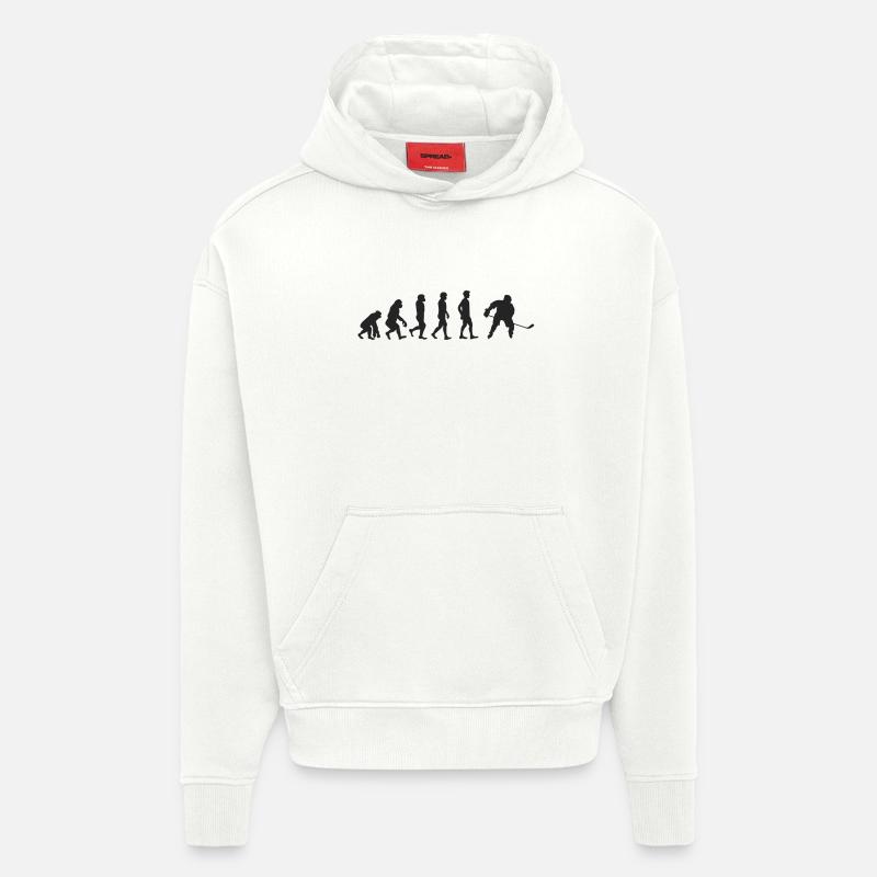 Evolution Eishockey - Hoodie- made by SPREAD  - OFF WHITE