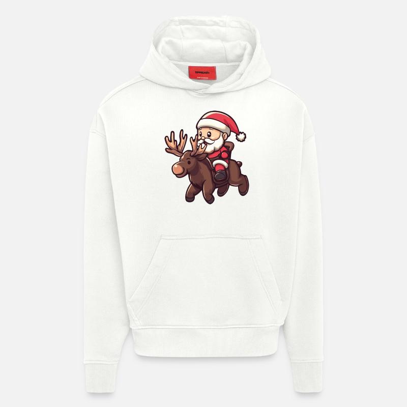 Orignal Père Noël - Sweat à capuche bio épais oversize fabriqué en UE - OFF WHITE