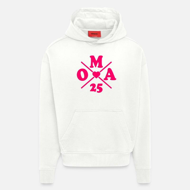 Mamie 2025 - Sweat à capuche bio épais oversize fabriqué en UE - OFF WHITE
