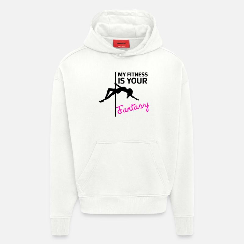 Pole dance - Sudadera con capucha orgánica oversize de gran gramaje fabricada en la UE - OFF WHITE