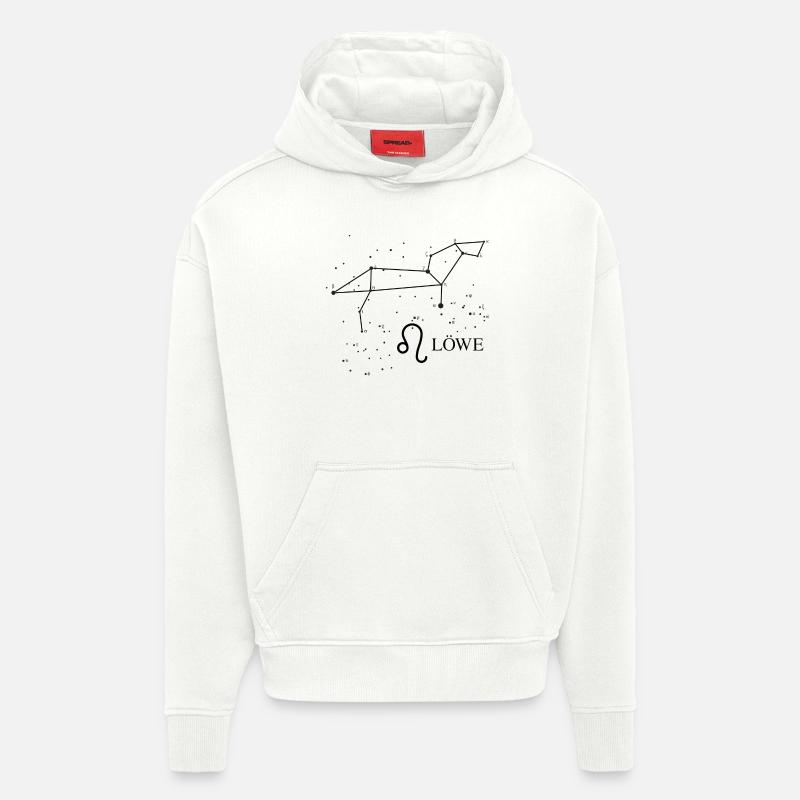 Tierzeichen Löwe mit Sternbild - Hoodie- made by SPREAD  - OFF WHITE