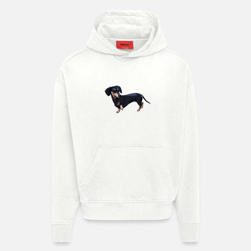 Comic Dackel - Hoodie- made by SPREAD  - OFF WHITE